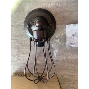 Luling VTG Wall Sconce Fixture Rustic Industrial Rust Bronze In/outdoor Lighting